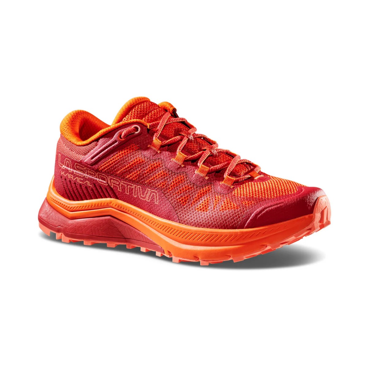 Damen Sport günstig Kaufen-La Sportiva Karacal Orangefarbene Damenschuhe, Größe 39,5 - EUR. La Sportiva Karacal Orangefarbene Damenschuhe, Größe 39,5 - EUR <![CDATA[La Sportiva Karacal Laufschuhe Rot Schwarz 
 Die La Sportiva Karacal Schuhe sind der ideale 