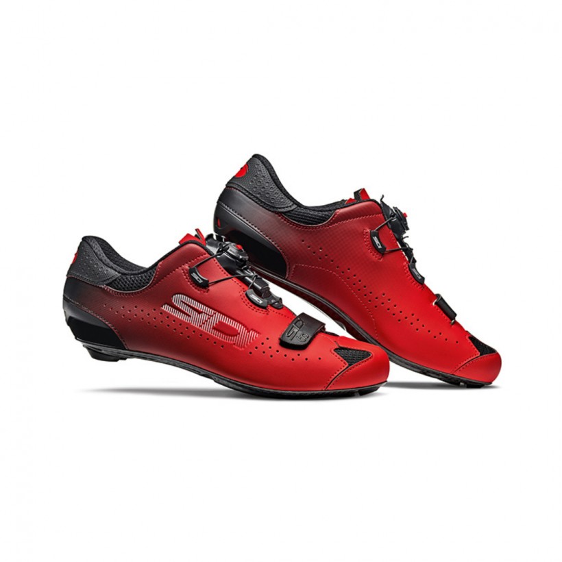 Chaussures Sidi Sixty Noir Rouge Chaussures de Cyclisme pour Hommes