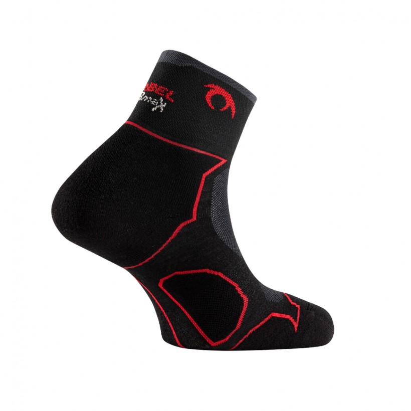 Meias Lurbel Desafio Three Preto Vermelho