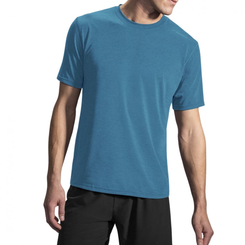 M / c Distance Sleeve t-shirt blue man Brooks