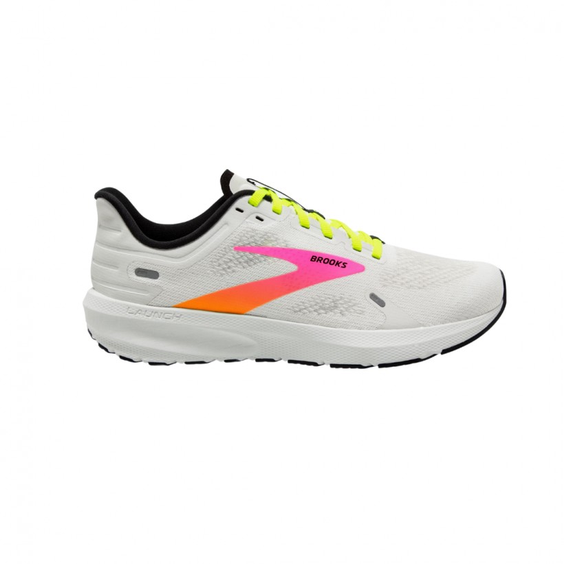 Zapatillas Brooks Launch 9 Blanco Rosa 