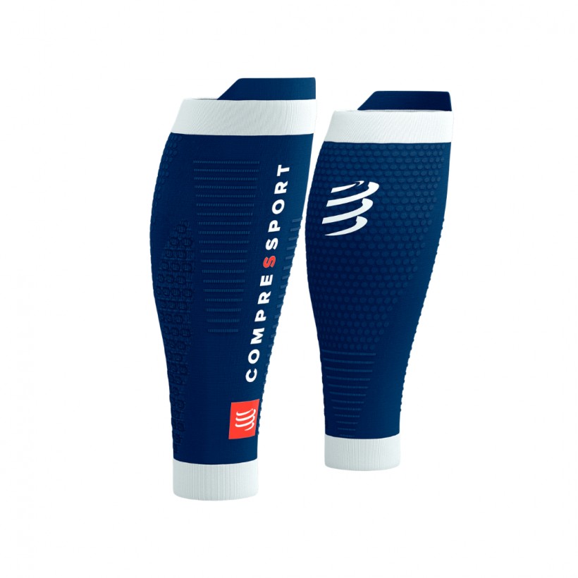 Medias de Compresión Compressport R2 3.0 Azul Blanco