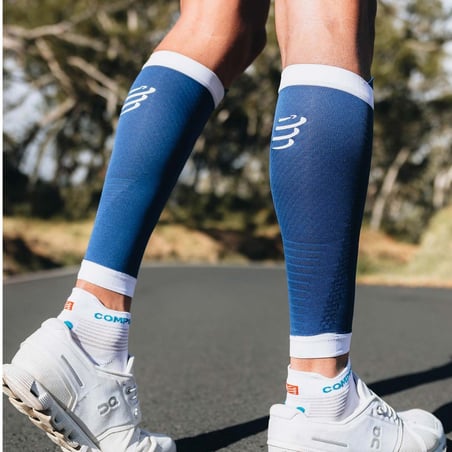 Meias de Compressão Compressport R2 3.0 Azul Branco