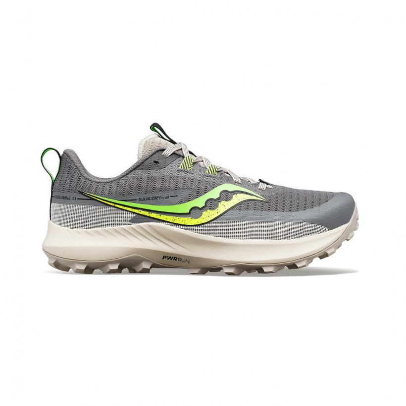 Saucony Peregrine 13 Gray Green Running Shoes At The Best Price