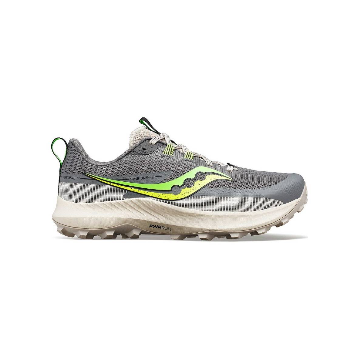 Schuhe günstig Kaufen-Schuhe Saucony Peregrine ST 13 Grau Grün AW23, Größe 42,5 - EUR. Schuhe Saucony Peregrine ST 13 Grau Grün AW23, Größe 42,5 - EUR <![CDATA[Saucony Peregrine 13 Schuhe: Hervorragende Traktion, Schutz und Komfort
 Die Saucony Pe