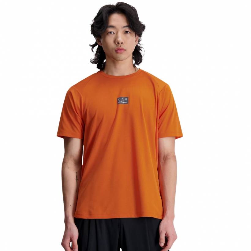 Maglietta New Balance Impact Run AT N-Vent Maniche Corte Arancione
