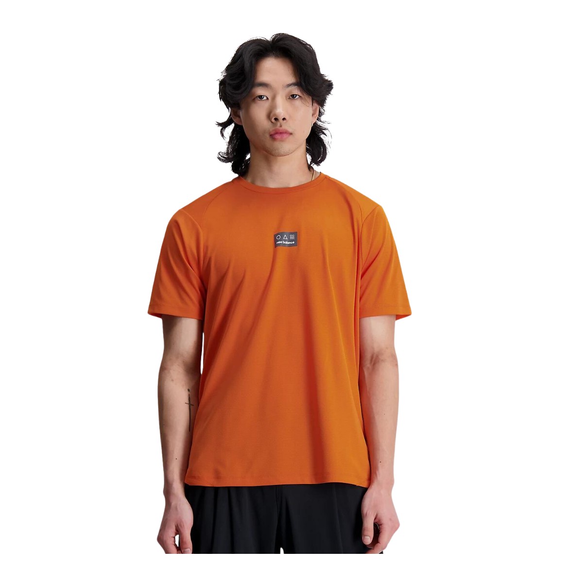 New Balance Impact Run AT N-Vent Short Sleeve Orange T-Shirt