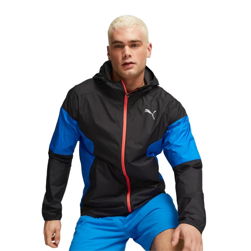 Chaqueta Puma Run Lightweight Negra Azul Hombre