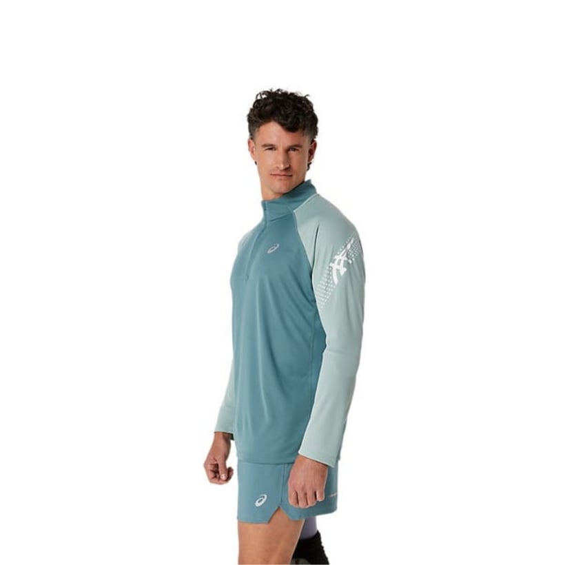 ASICS Icon LS 1/2 ZIP Blue Long Sleeve Shirt