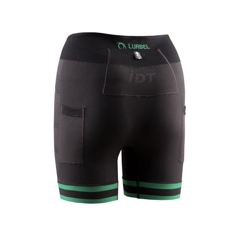 Leggings Corti Lurbel Spirit Nero Verde Donna