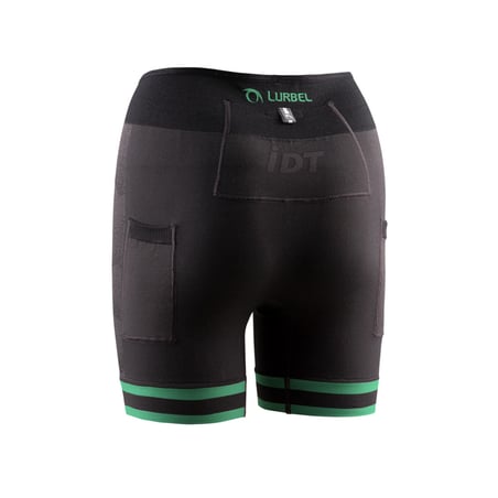 Leggings Corti Lurbel Spirit Nero Verde Donna