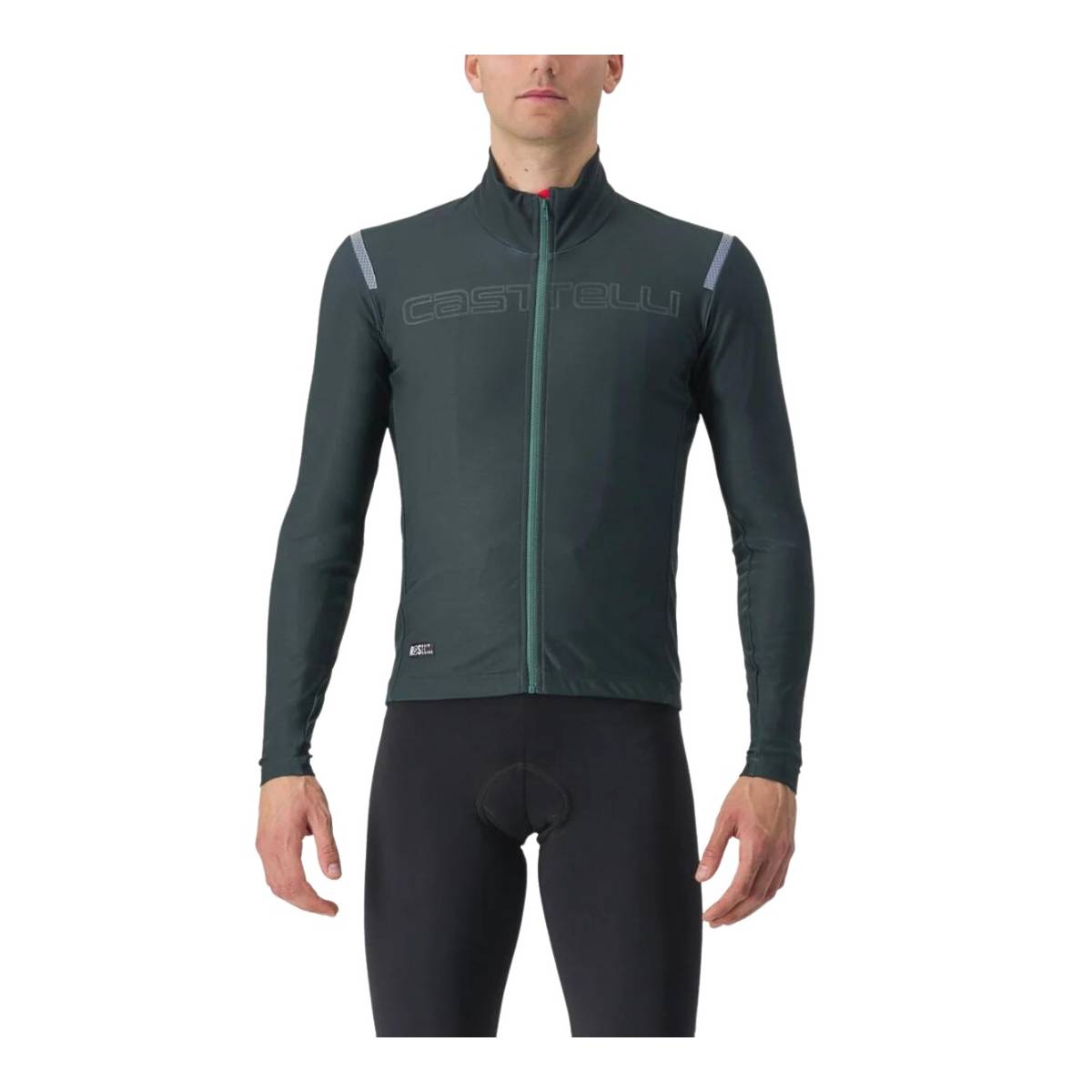 Nano  günstig Kaufen-Langarmtrikot Castelli Tutto Nano RoS Grün, Größe M. Langarmtrikot Castelli Tutto Nano RoS Grün, Größe M <![CDATA[Castelli Tutto Nano RoS Langarmtrikot: ideal für Frühling und Herbst
 Wärme, Elastizität, Wasserabweisung u