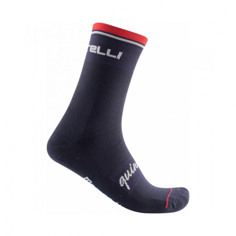 Calze Castelli Quindici Soft Merino Blu Rosso