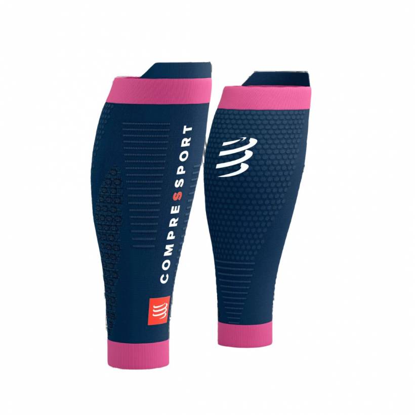 Meias de Compressão Compressport R2 3.0 Azul-Rosa