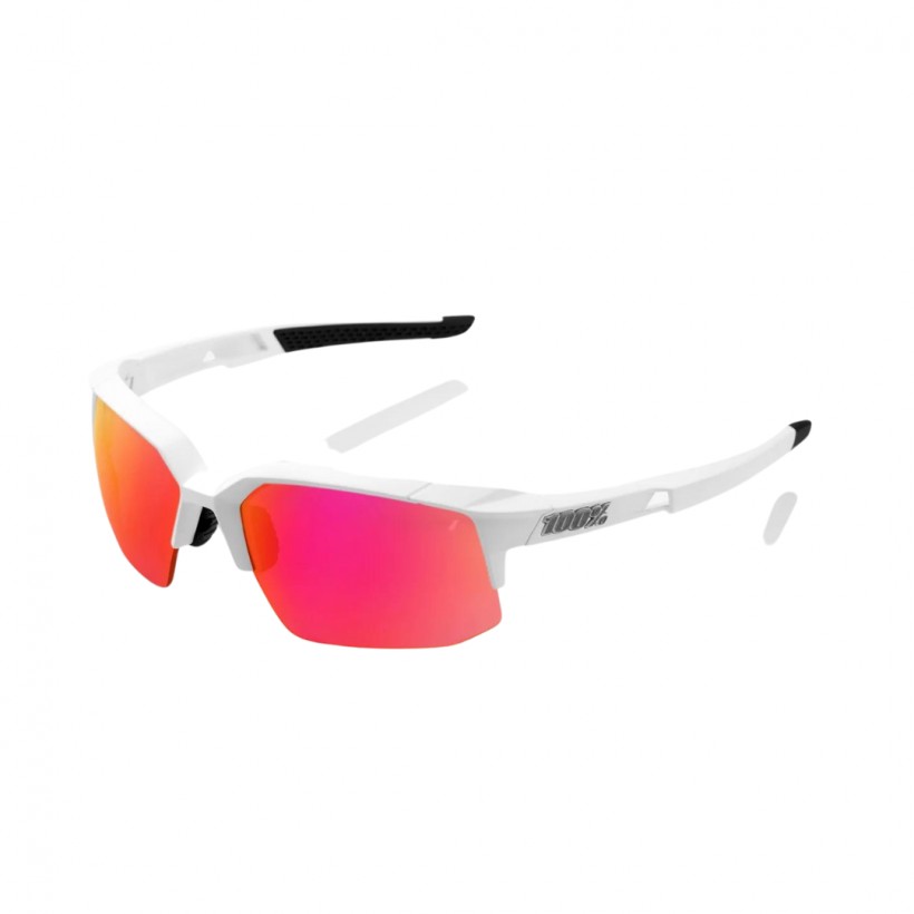 100% SPEEDCOUPE Soft Tact Pink White Glasses