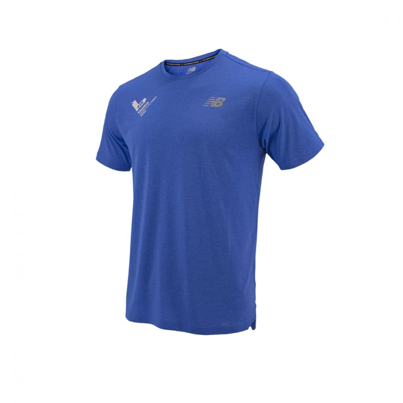 Camiseta Impact Run P da Maratona de Valência Azul Manga Curta