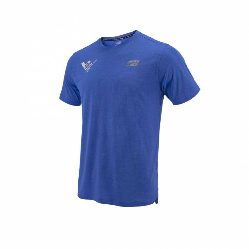 Camiseta Valencia Marathon Impact Run P Azul Manga Corta