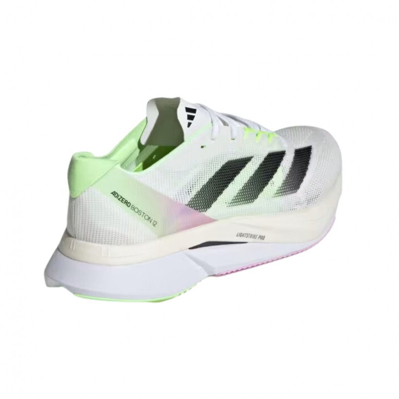 Adidas Adizero Boston 12 White Green Shoes | Run with Style