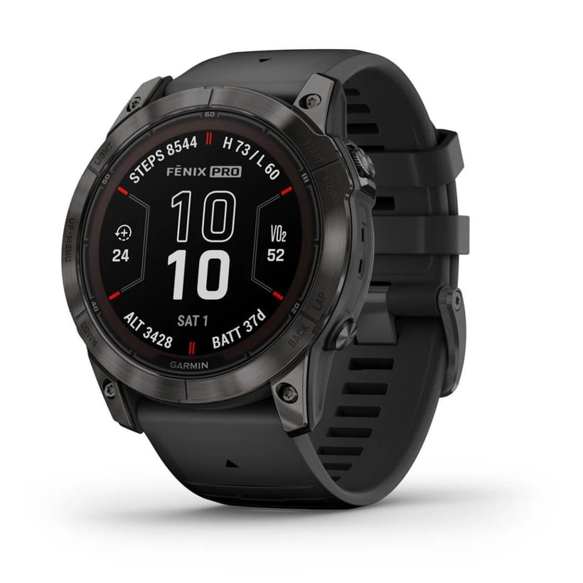 Garmin Fenix 7X Pro Saffier Solar Titanium Horloge