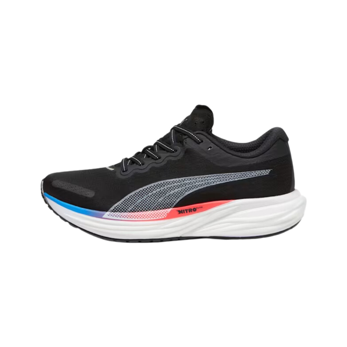 ft x günstig Kaufen-Chaussures Puma Deviate Nitro 2 Noir Bleu Orange AW23, Größe 41 - EUR. Chaussures Puma Deviate Nitro 2 Noir Bleu Orange AW23, Größe 41 - EUR <![CDATA[PUMA DEVIATE NITRO 2 SNEAKERS
 Ein stark gedämpfter, leistungsstarker Laufschuh,