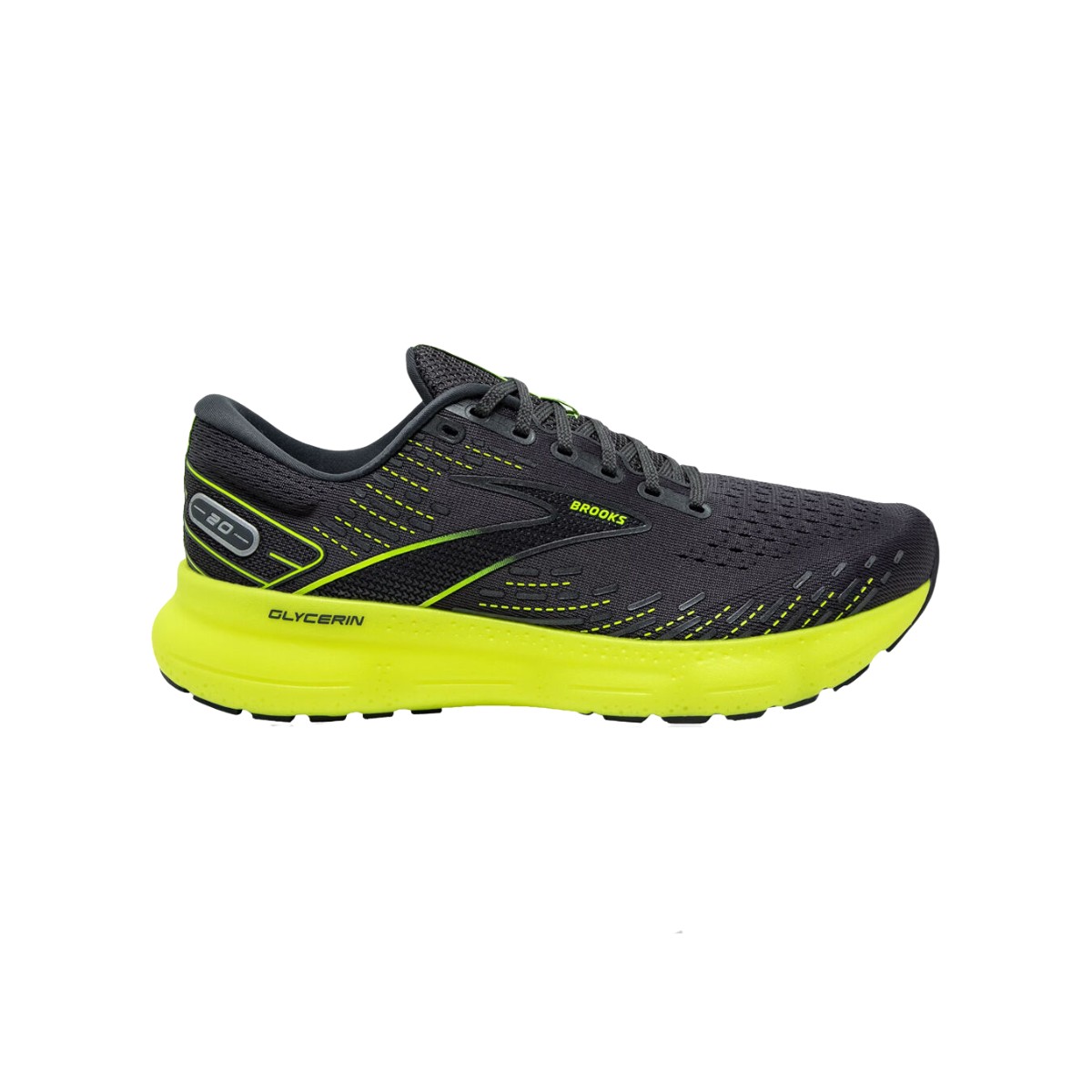 Zapatillas Brooks Glycerin 20 Negro Amarillo AW23