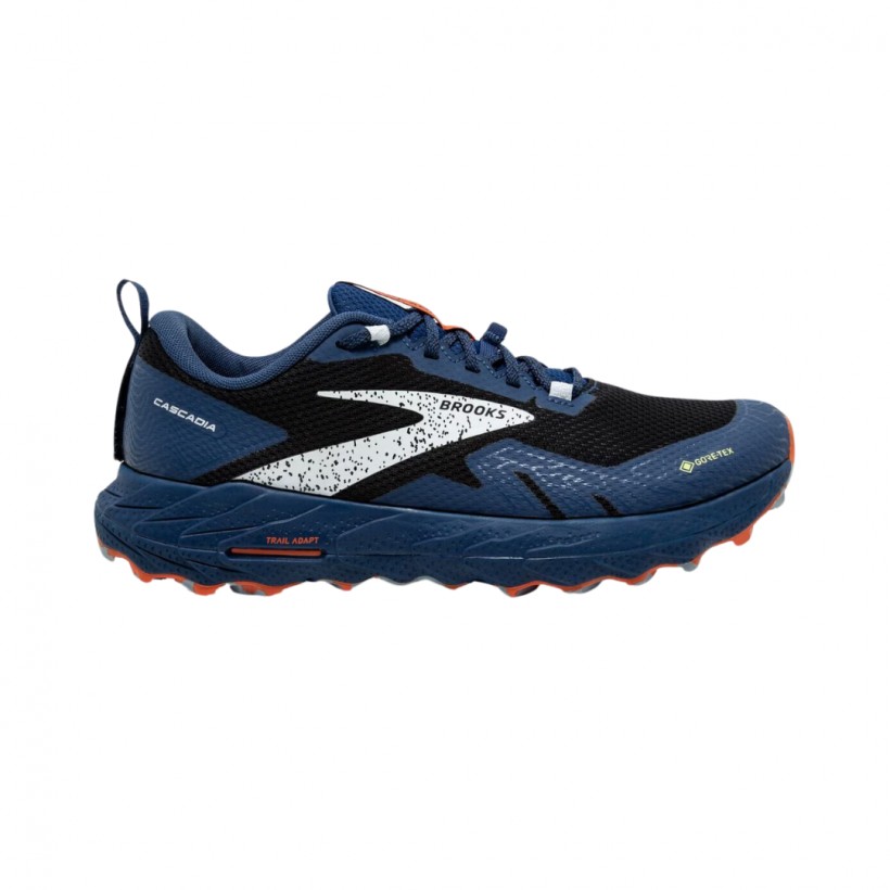 Tênis Brooks Cascadia 17 GTX Azul Laranja SS24