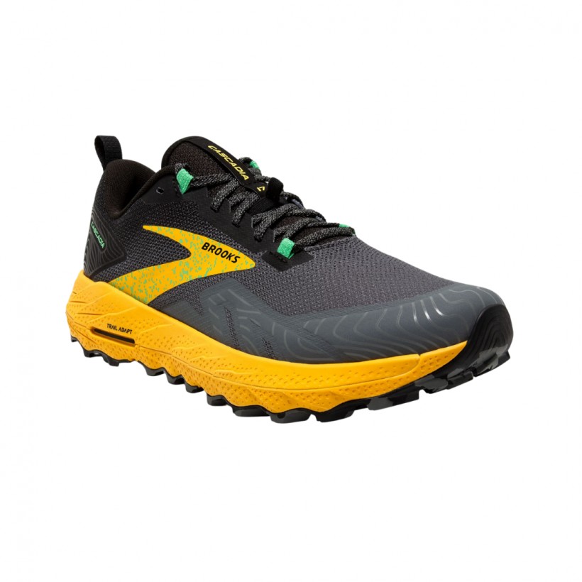 Zapatillas Brooks Cascadia 17 Negro Amarillo Env o Gratis