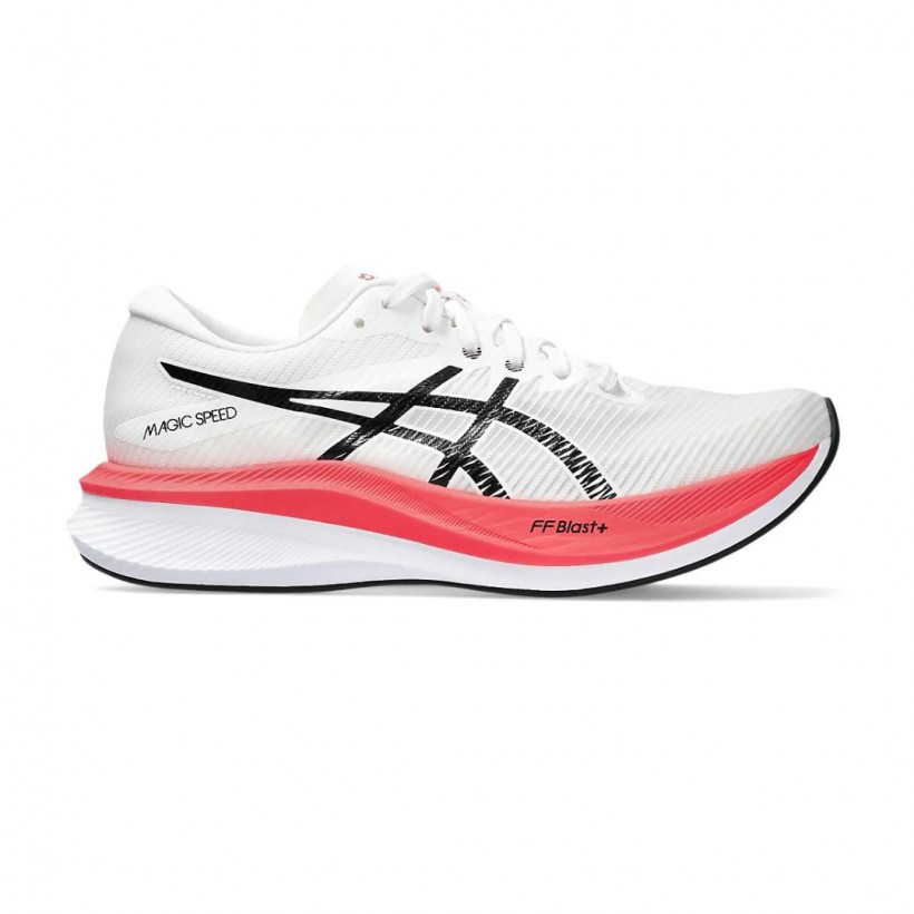 Zapatillas Asics Magic Speed 3 Blanco Rojo  Mujer