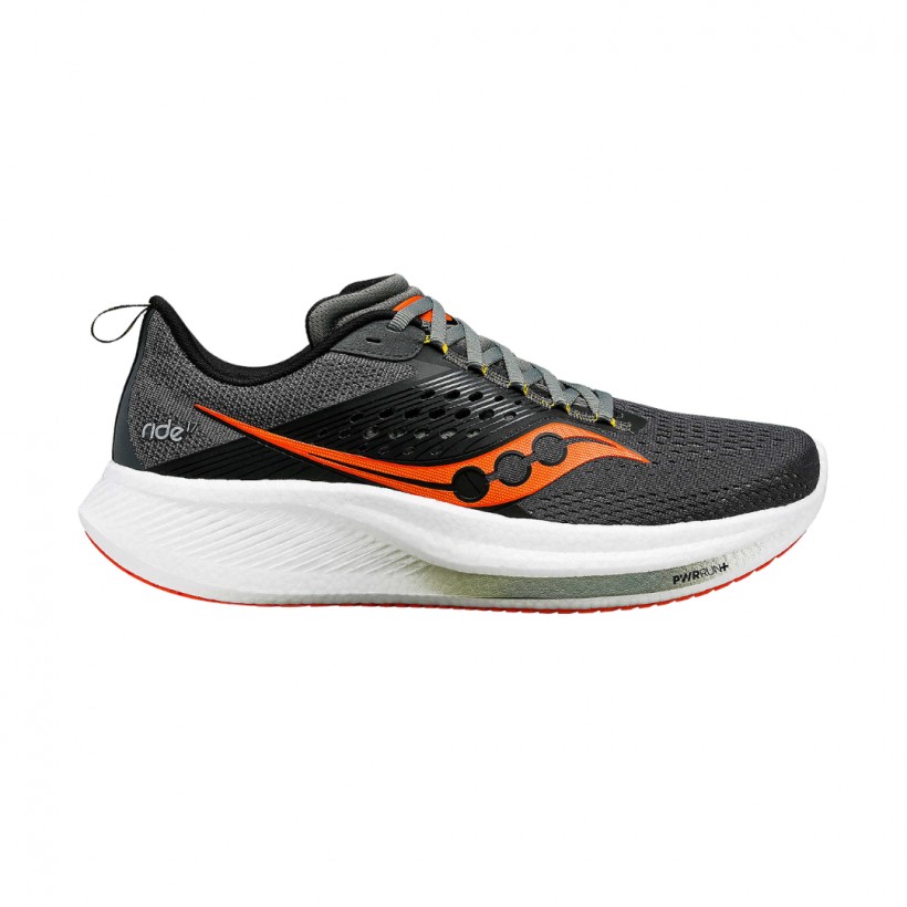 Chaussures Saucony Ride 17 Noir Orange SS24