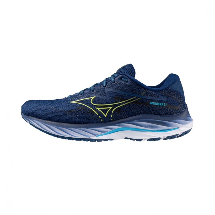 Mizuno Wave Rider 27 Blue Shoes SS24