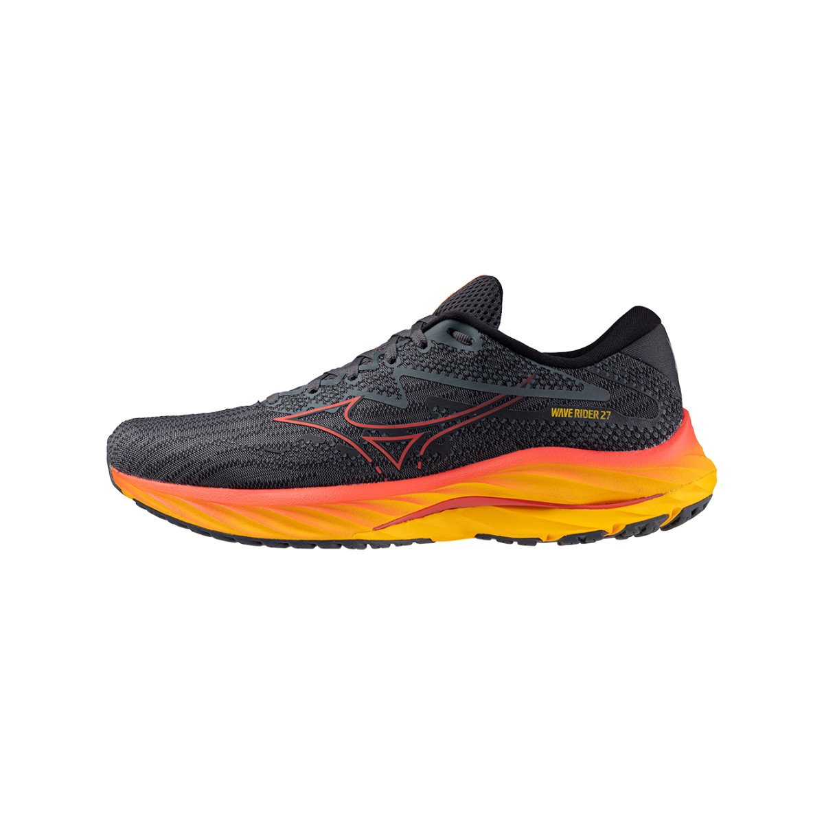 Schwarz Erle günstig Kaufen-Mizuno Wave Rider 27 Schwarz Orange Sneakers SS24, Größe 41 - EUR. Mizuno Wave Rider 27 Schwarz Orange Sneakers SS24, Größe 41 - EUR <![CDATA[Mizuno Wave Rider 27 Schuhe: Leichtigkeit und Komfort bei jedem Schritt
 Erleben Sie ein Renn