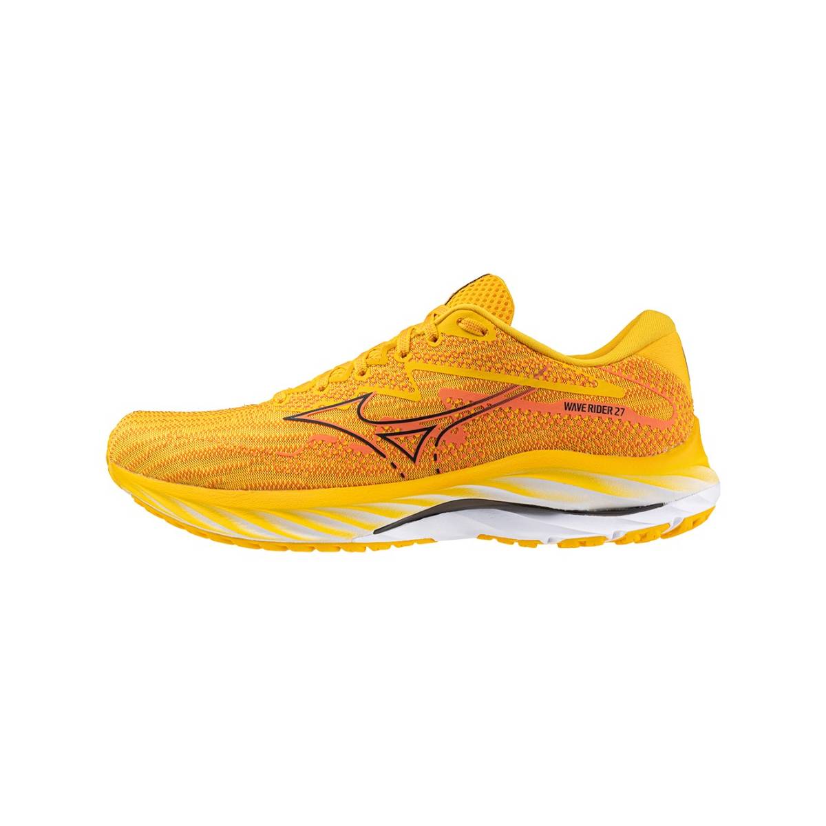 Komfort günstig Kaufen-Mizuno Wave Rider 27 Gelbe Turnschuhe SS24, Größe 43 - EUR. Mizuno Wave Rider 27 Gelbe Turnschuhe SS24, Größe 43 - EUR <![CDATA[Mizuno Wave Rider 27 Schuhe: Leichtigkeit und Komfort bei jedem Schritt
 Erleben Sie ein Rennen wie kein an