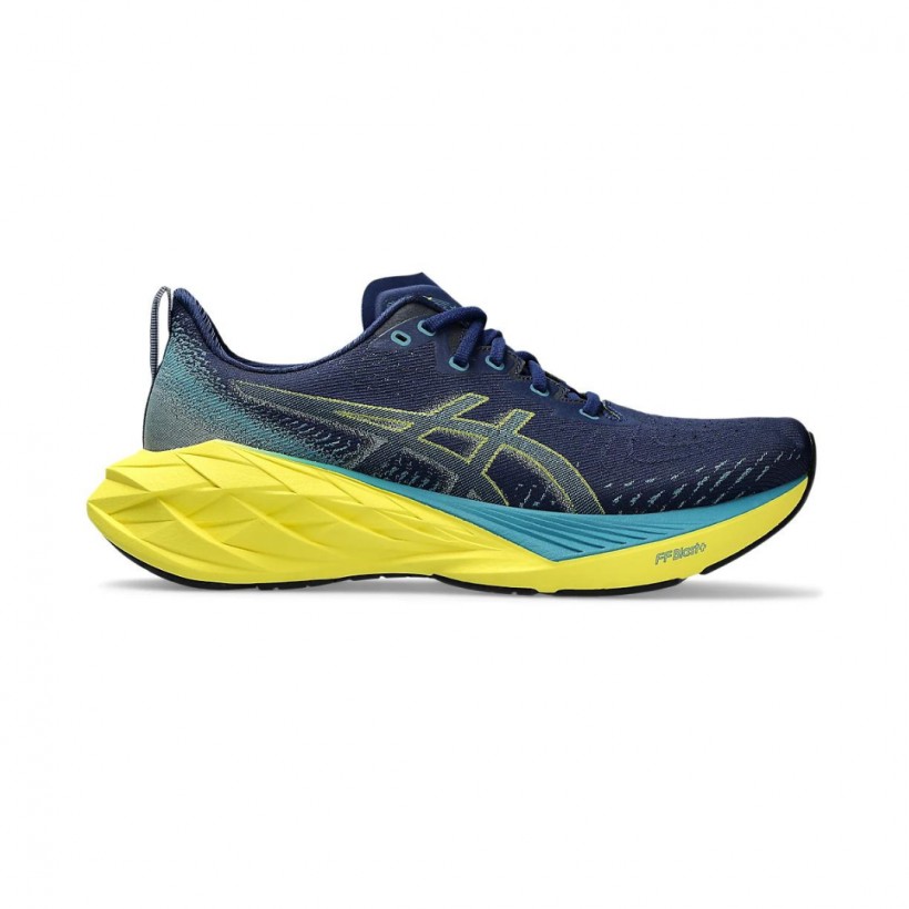 Baskets Asics Novablast 4 Bleu Jaune 