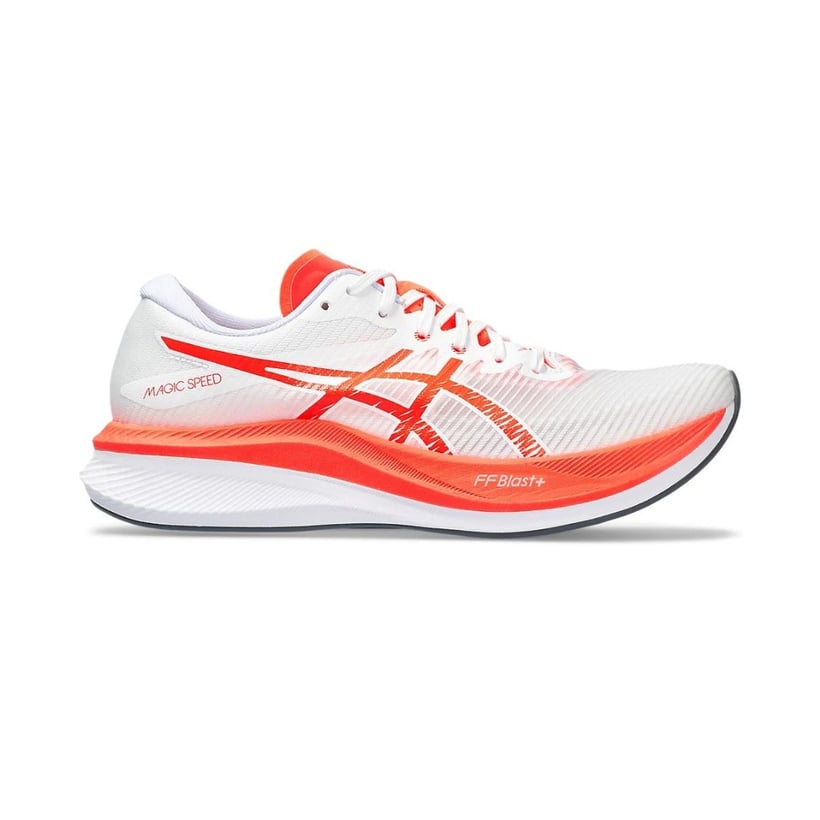 Asics Magic Speed 3 Wit Rode Sneakers