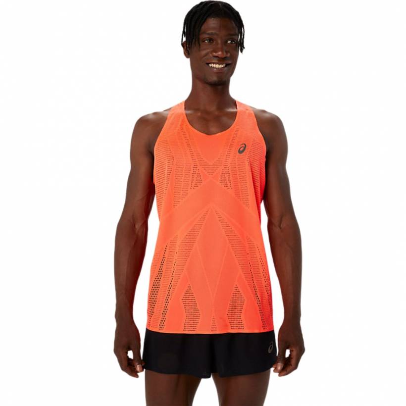 Camiseta Sem Mangas Asics Metarun Singlet Laranja