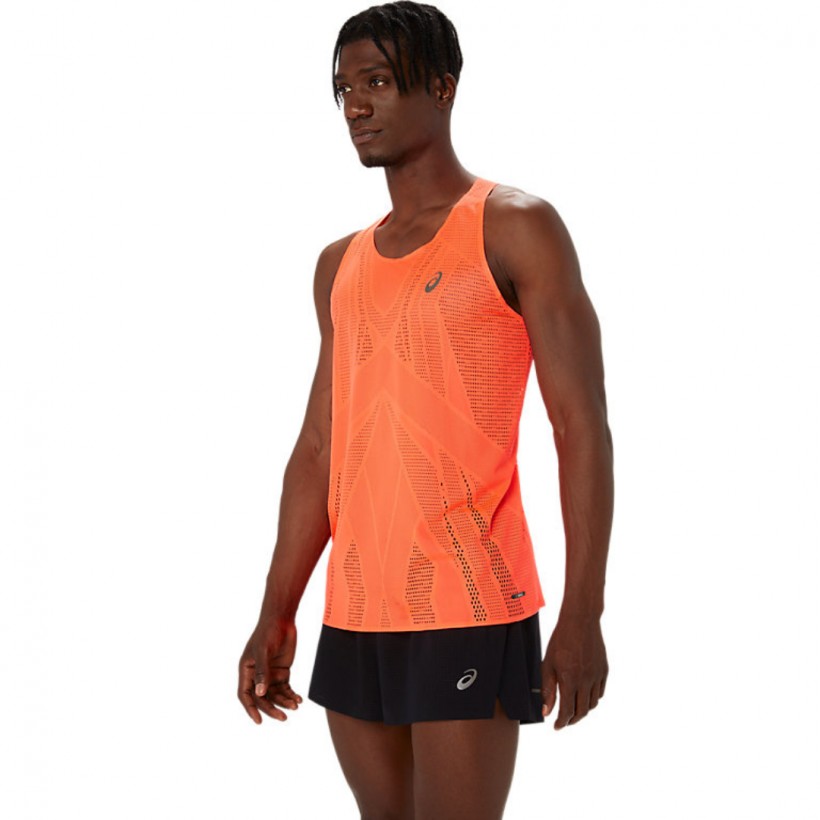 Bezrękawnik Asics Metarun Singlet Pomarańczowy