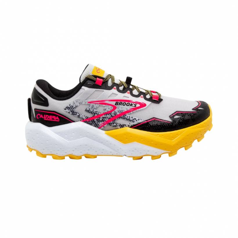 Brooks Caldera 7 Women's White Yellow SS24 Shoes