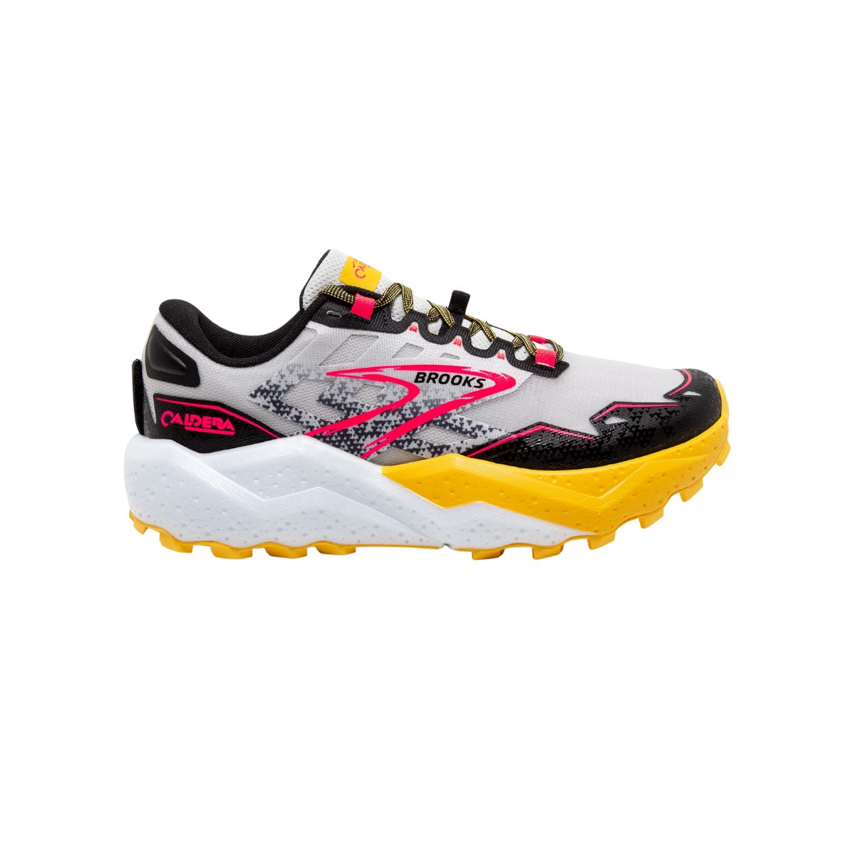 Zapatillas Brooks Caldera 7 Blanco Amarillo SS24 Mujer