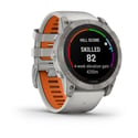 Garmin Fenix 7X Pro Sapphire Solar Edition Titanium Gray Orange Watch