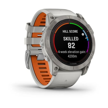 Montre Garmin Fenix 7X Pro Édition Saphir Solaire Titane Gris Orange