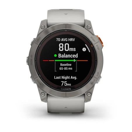 Montre Garmin Fenix 7X Pro Édition Saphir Solaire Titane Gris Orange