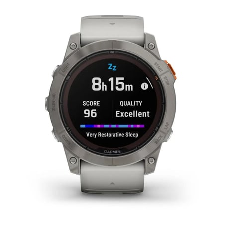 Garmin Fenix 7X Pro Sapphire Solar Edition Titanium Gray Orange Watch