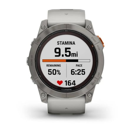 Zegarek Garmin Fenix 7X Pro Sapphire Solar Edition Tytan Szary Pomarańczowy