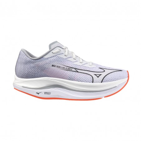 Mizuno Wave Rebellion Flash 2 Grey White  Shoes