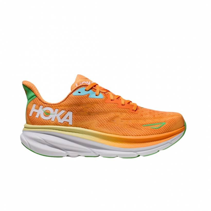 Tênis Hoka Clifton 9 Laranja Verde SS24