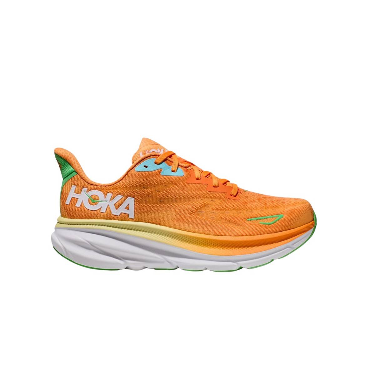 und Orange günstig Kaufen-Hoka Clifton 9 Orange Grün SS24 Schuhe, Größe EU 43 1/3. Hoka Clifton 9 Orange Grün SS24 Schuhe, Größe EU 43 1/3 <![CDATA[Hoka Clifton 9 Schuhe
 Erleben Sie die perfekte Balance zwischen Leichtigkeit und Dämpfung mit dem