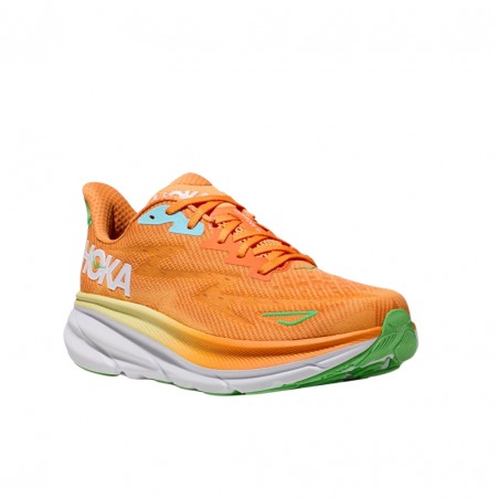 Hoka Clifton 9 Orange Grün  Schuhe