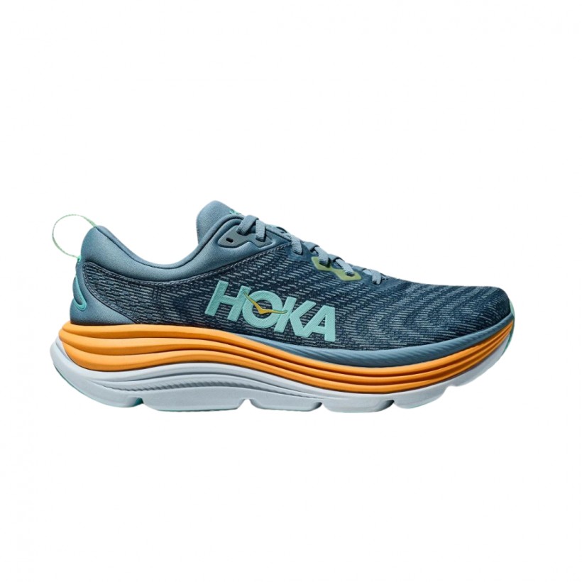 Hoka Gaviota 5 Grey Orange Shoes 