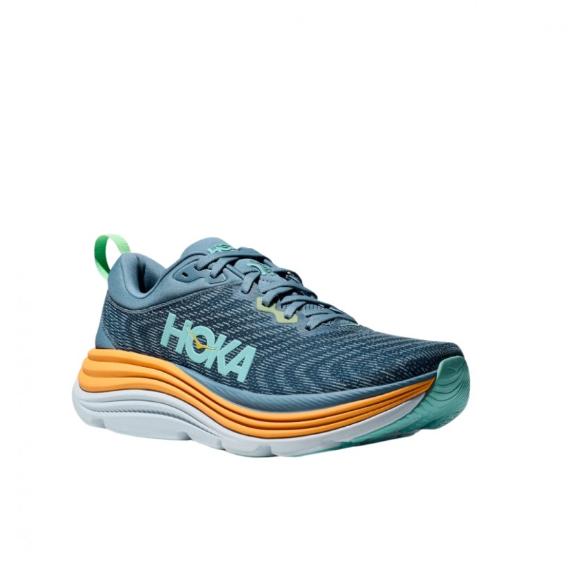 Hoka Gaviota 5 Grey Orange Shoes 