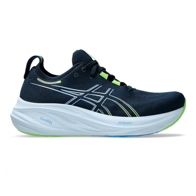 Asics Gel-Nimbus 26 Blau Limette SS24 Sneakers